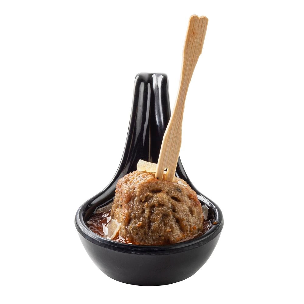 Tablecraft Black Melamine Mini Spoon, 1 Ounce Capacity -- 24 per case