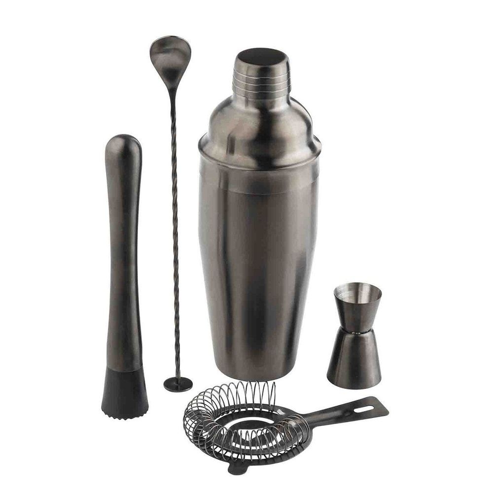 Tablecraft 18-8 Stainless Steel Gunmetal 5-Piece Bar Kit, 6.125 x 5 x 10.25 inch -- 6 per case