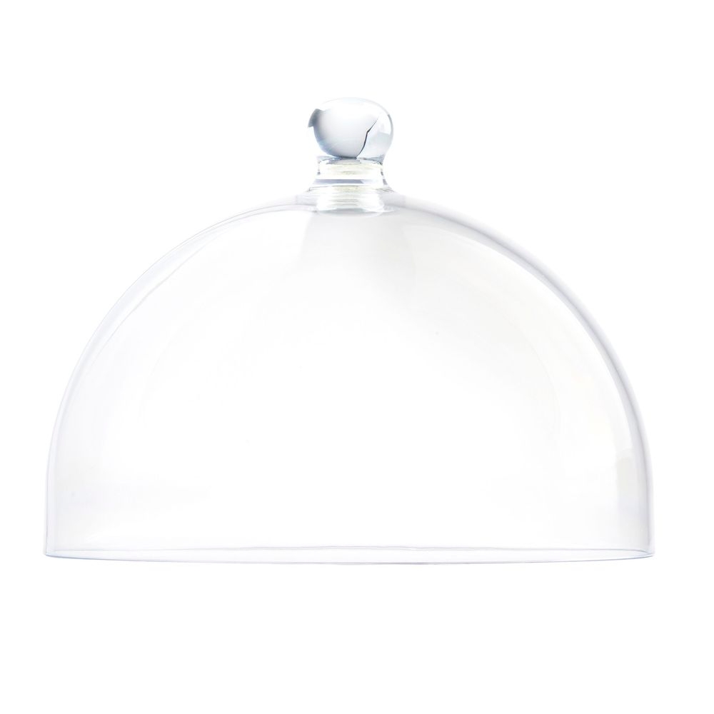 Tablecraft Clear SAN Round Cake Dome with Knob Handle, 11.75 x 11.75 x 8.75 inch