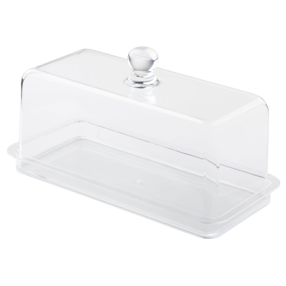 Tablecraft Clear SAN Rectangular Cake Dome with Knob Handle, 13.5 x 6 x 7.75 inch