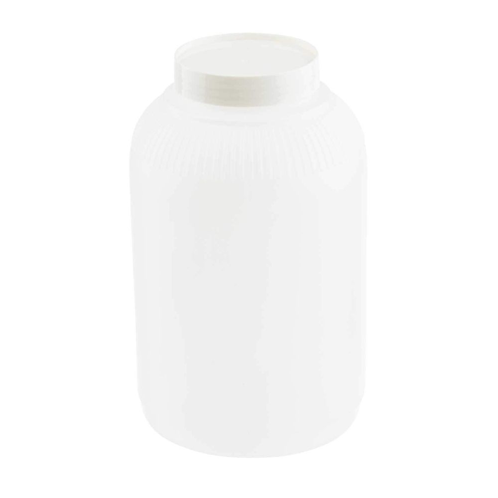 Tablecraft PourMaster High Density Polyethylene 1 Gallon Backup Mix Bottle with White Cap, 6 x 6 x 10 inch -- 6 per case