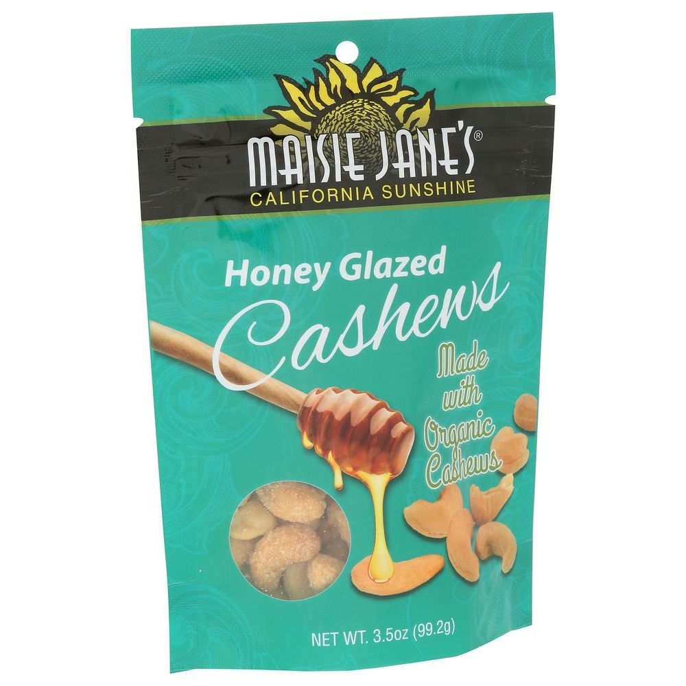 Maisie Jane's Organic Honey Glazed Cashews, 3.5 Ounce -- 12 Per Case