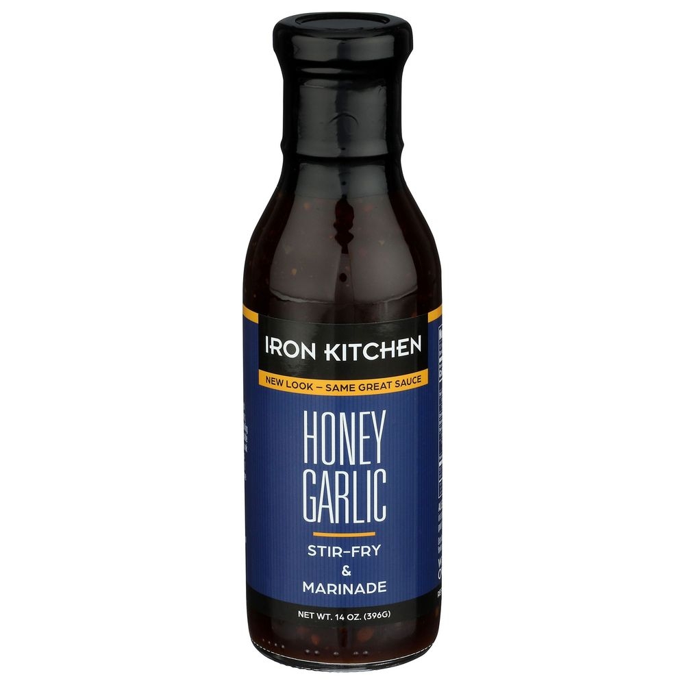 Iron Kitchen Honey Garlic Stir-Fry Sauce and Marinade, 14 Ounce -- 6 per case