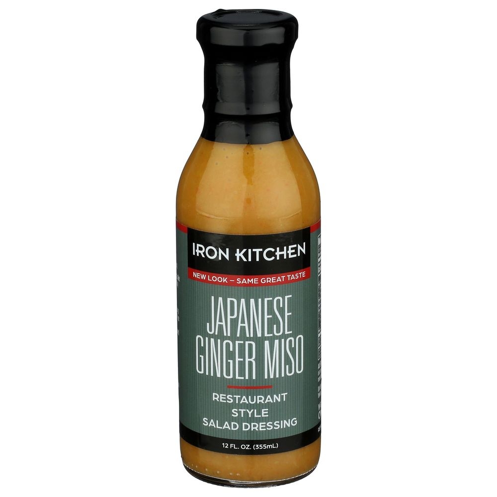 Iron Kitchen Japanese Ginger Miso Restaurant Style Salad Dressing, 12 Ounce -- 6 per case