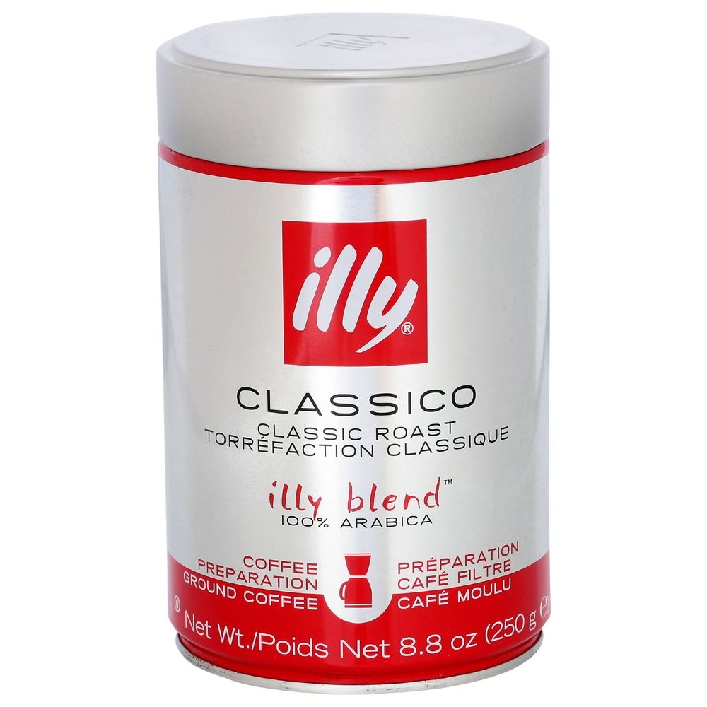 Illy Espresso Medium Roast Ground Coffee, 8.8 Ounce -- 6 per case