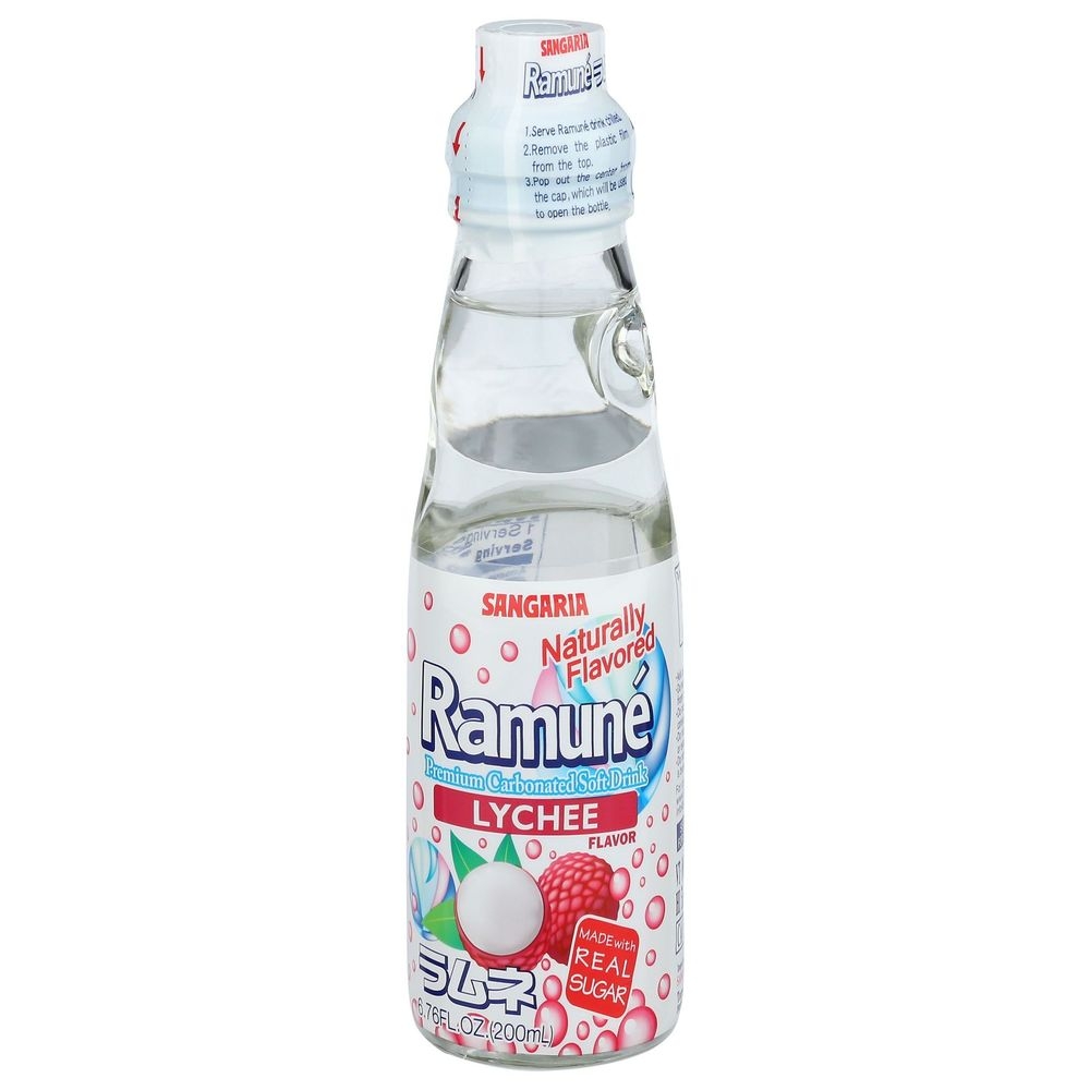 Sangaria Ramune Lychee Soda, 6.76 Fluid Ounce -- 18 per case