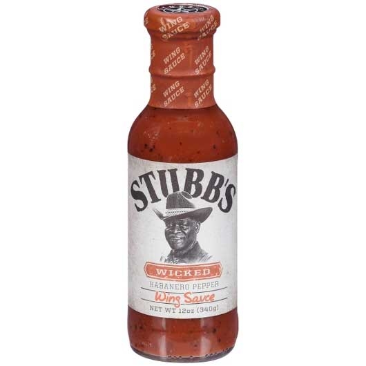 Stubb's Wicked Habanero Pepper Wing Sauce, 12 Ounce -- 6 per case