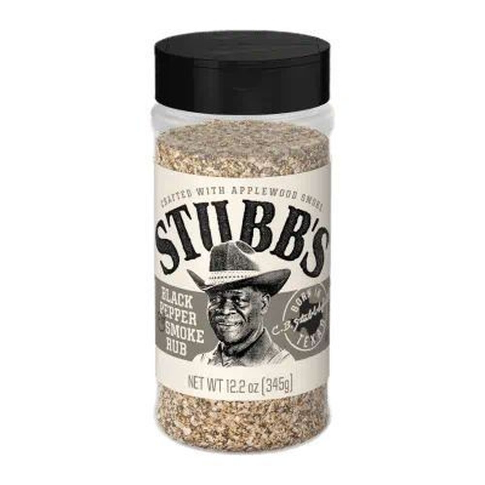 Stubbs Black Pepper and Smoke Rub Seasoning, 12.2 Ounce -- 6 per case