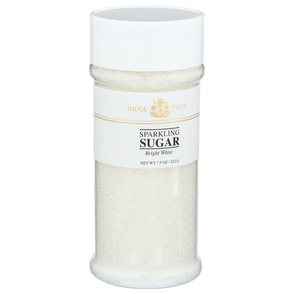 India Tree Bright White Sparkling Sugar, 7.5 Ounce -- 6 per case