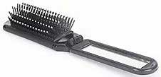 Bass Brushes The Travel Brush Smoke Fold Up Hairbrush with Mirror Handle