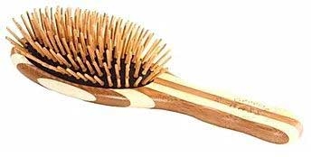 Bass Brushes The Green Brush Small Oval Hairbrush with Bamboo Pins Plus Bamboo Handle
