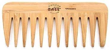 Bass Brushes Dark Bamboo Wide Tooth Style Grooming Comb
