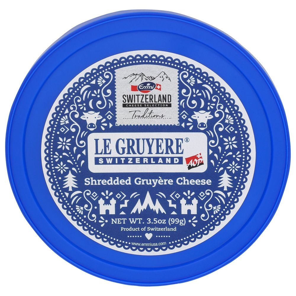 Emmi Shredded Gruyere Cheese, 3.5 Ounce Cup -- 12 per case