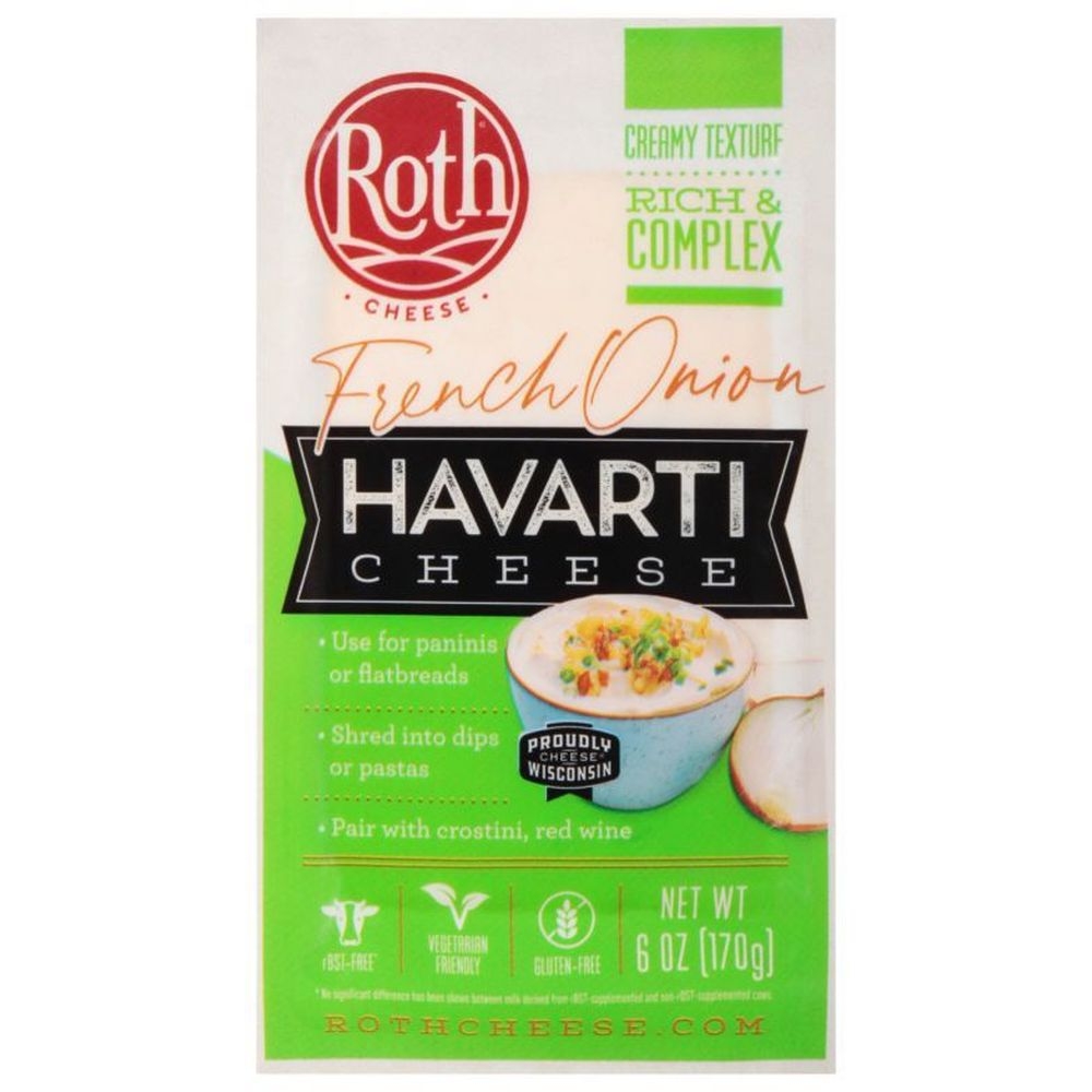 Roth French Onion Havarti Cheese, 6 Ounce -- 12 per case