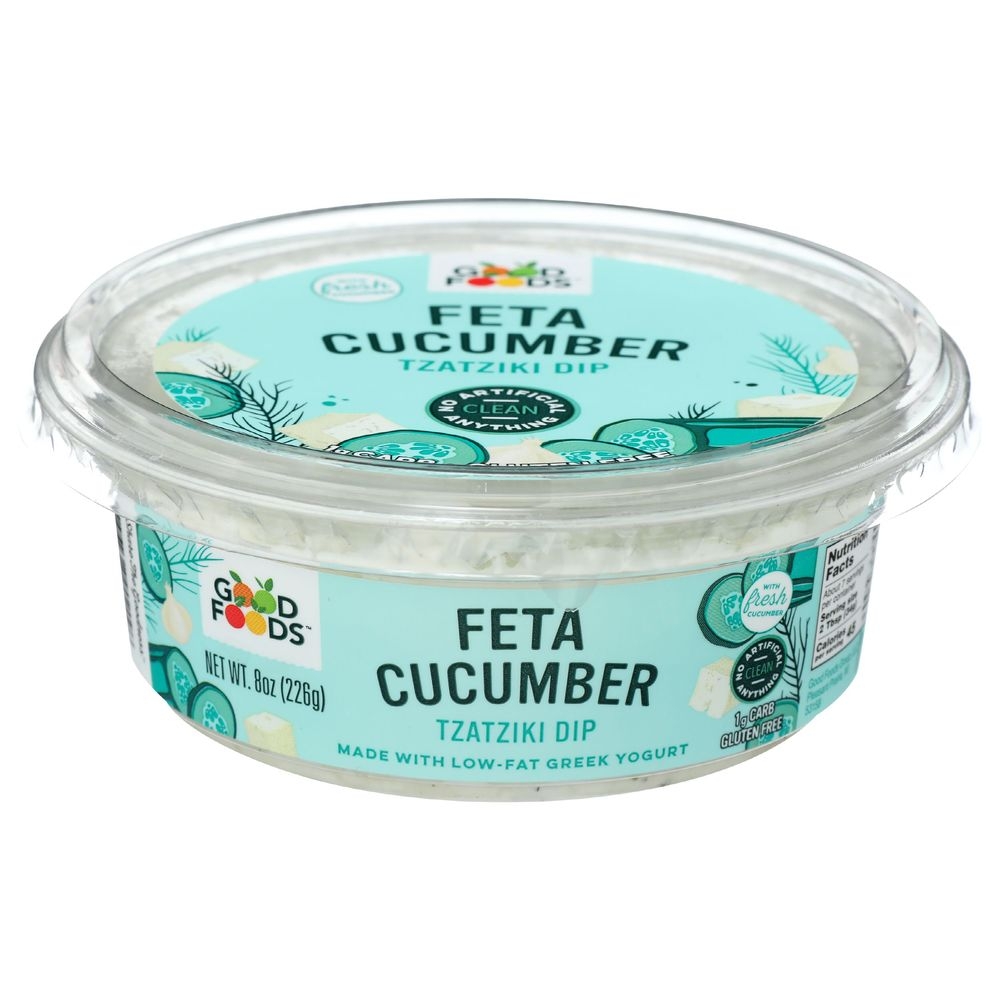 Good Foods Feta Cucumber Dip, 8 Ounce -- 8 per case