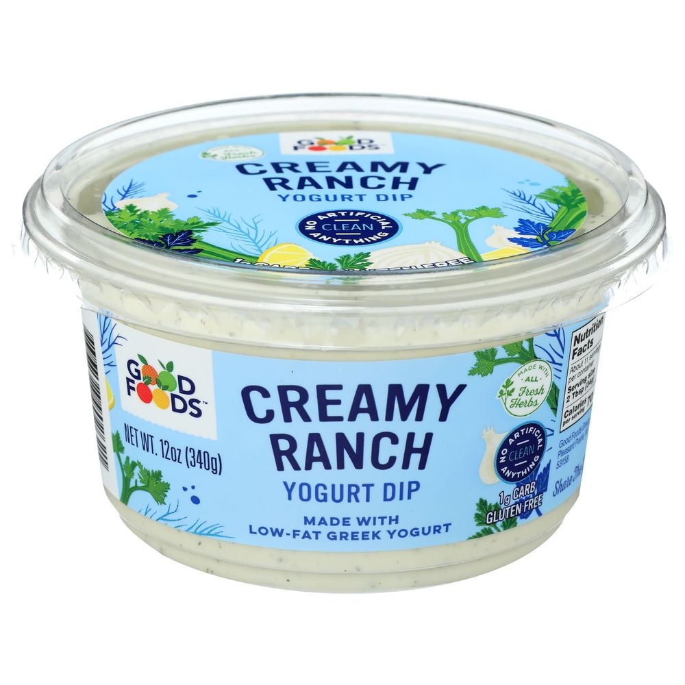 Good Foods Creamy Ranch Yogurt Dip, 12 Ounce -- 8 per case