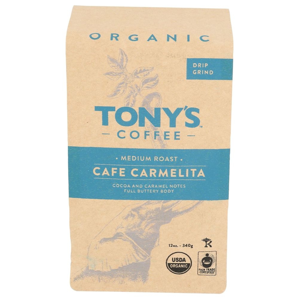 Tonys Coffee Cafe Carmelita Medium Roast Ground Coffee, 12 Ounce -- 6 per case