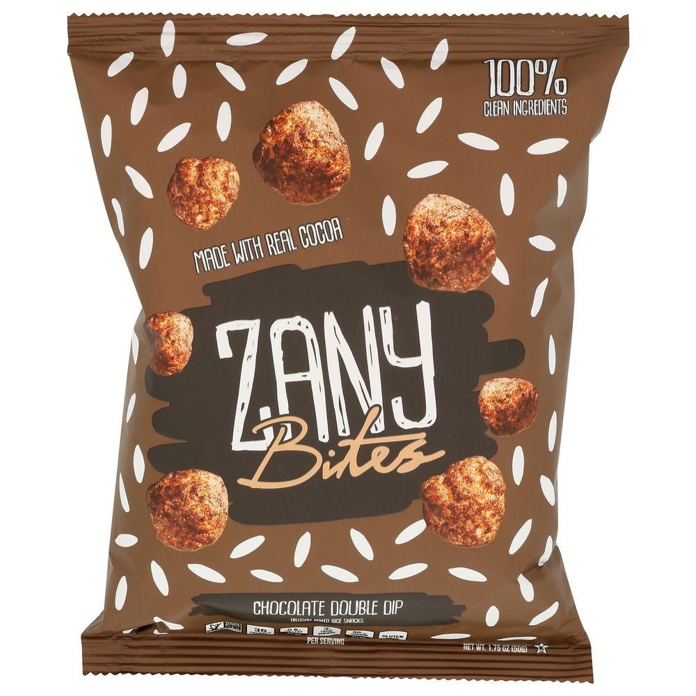 Zany Bites Chocolate Double Dip Rice Snack, 1.75 Ounce -- 5 per case