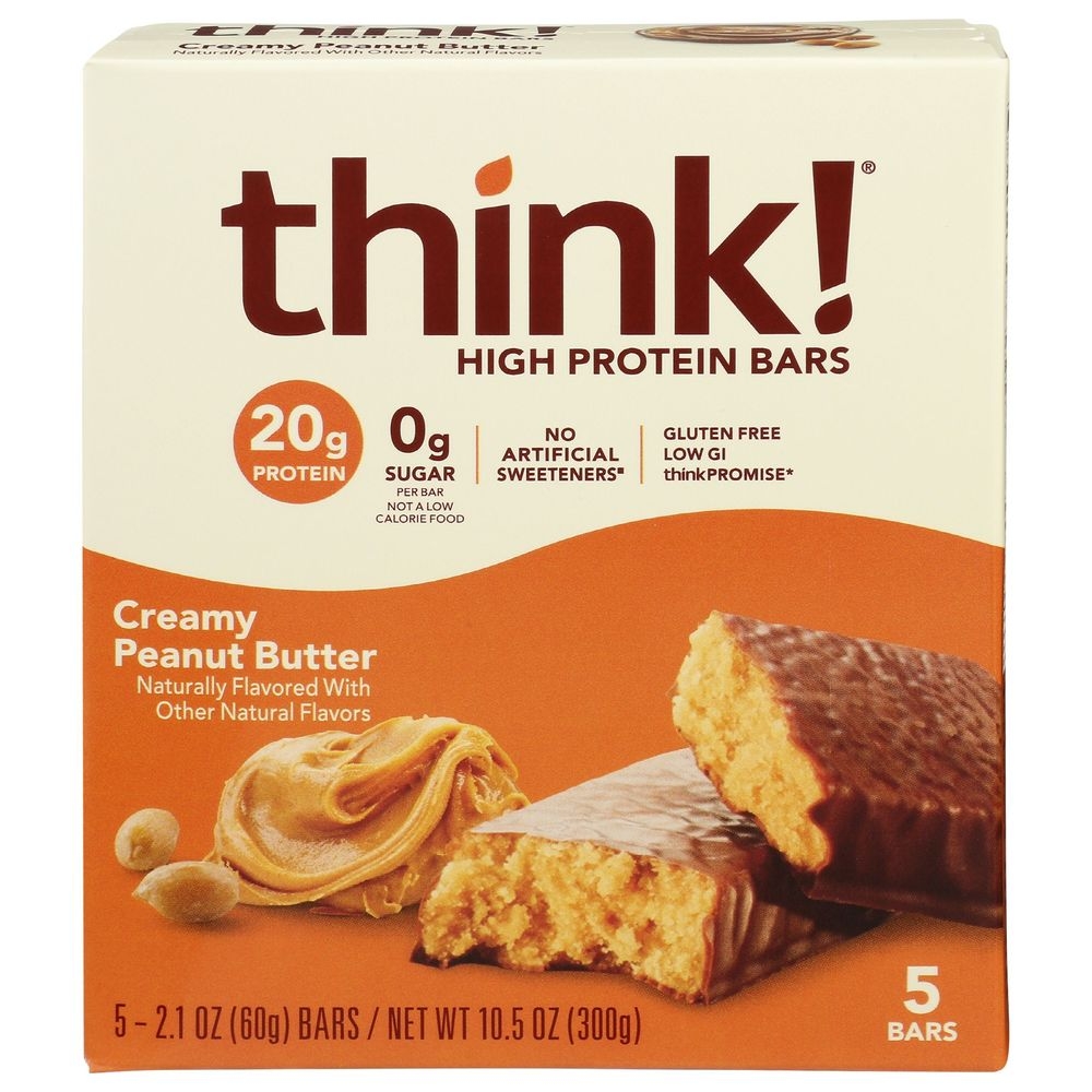 Think Creamy Peanut Butter High Protein Bar, 2.1 Ounce -- 30 per case