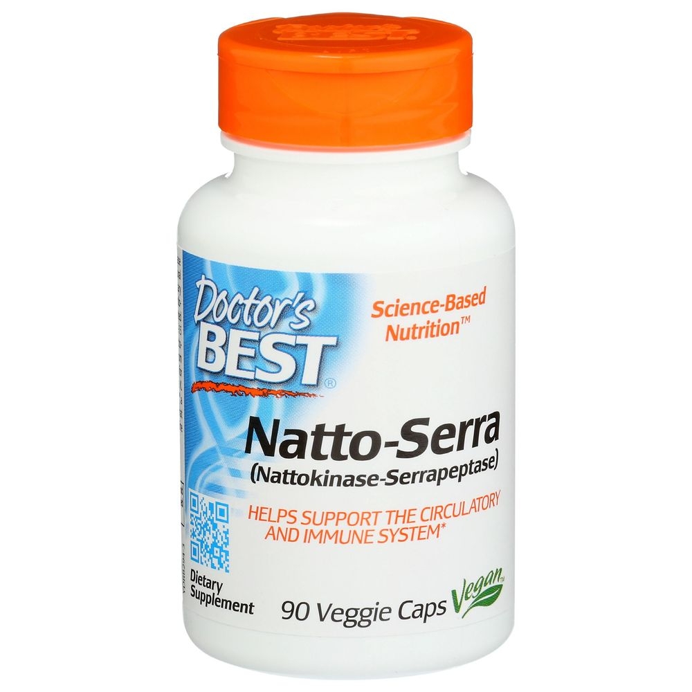 Doctors Best Natto Serra Veggie Capsules, 90 count