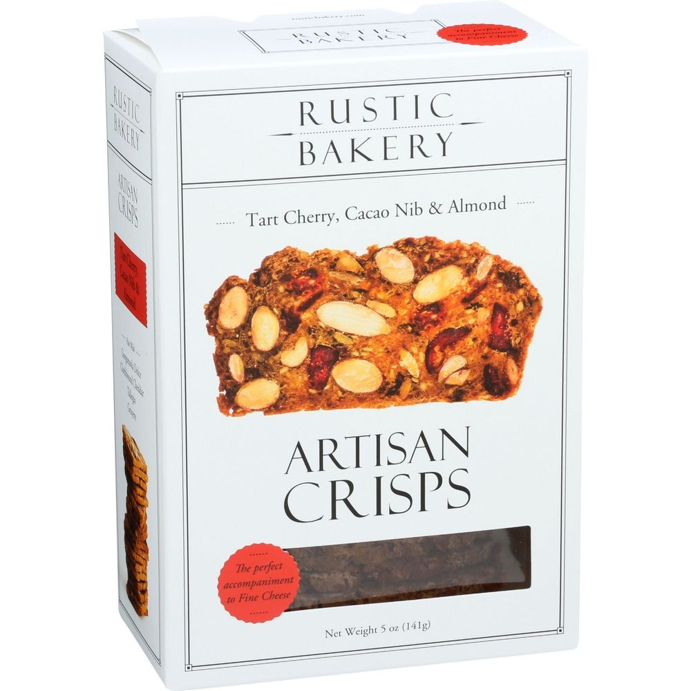 Rustic Bakery Tart Cherry Cacao Nib and Almond Artisan Crisps, 5 Ounce -- 12 per case