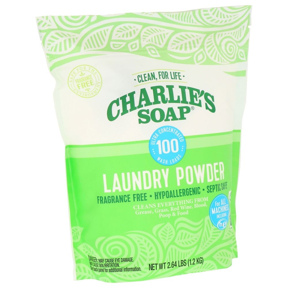 Charlie's Soap Natural Laundry Detergent Powder, 2.64 Pound -- 6 Per Case