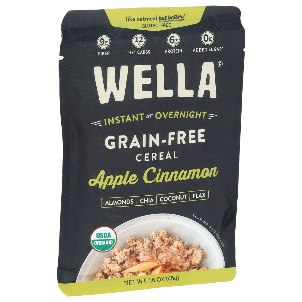 Wella Organic Apple Cinnamon Grain Free Cereal, 1.6 Ounce -- 10 per case