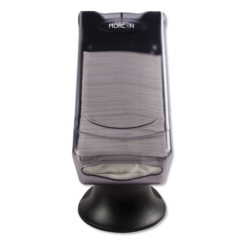 Morcon Tissue Transparent Black Valay Tower Napkin Dispenser, 8 x 17.25 x 13 inch
