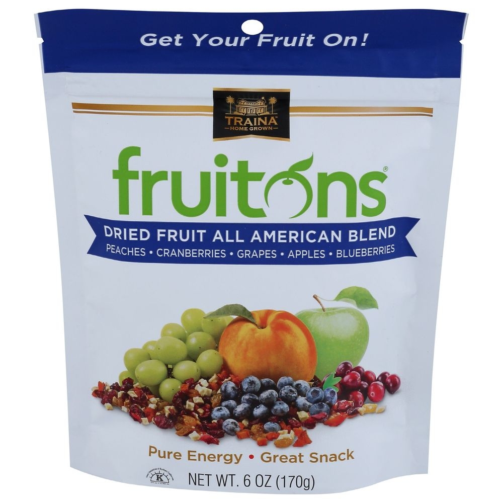 Traina Fruitons All American Dried Fruit Blend, 6 Ounce -- 8 per case