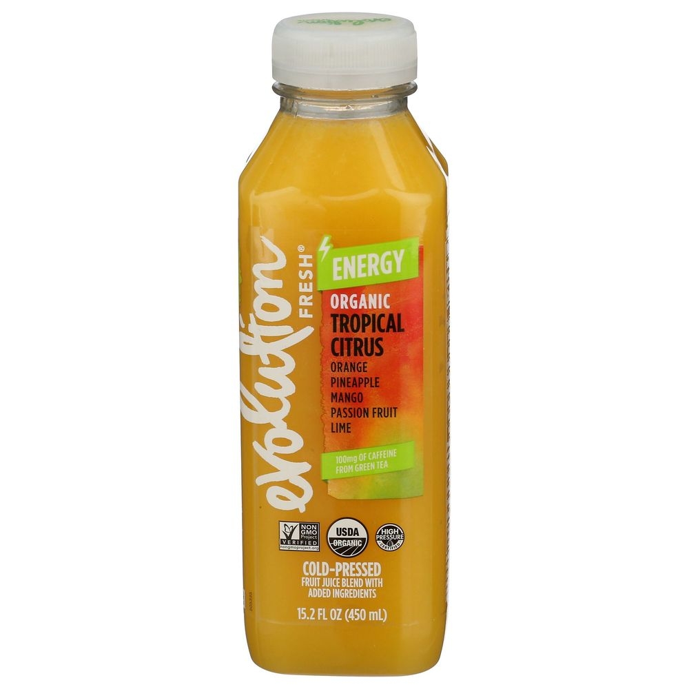 Evolution Fresh Organic Tropical Citrus Energy Juice, 15.2 Fluid Ounce -- 6 per case