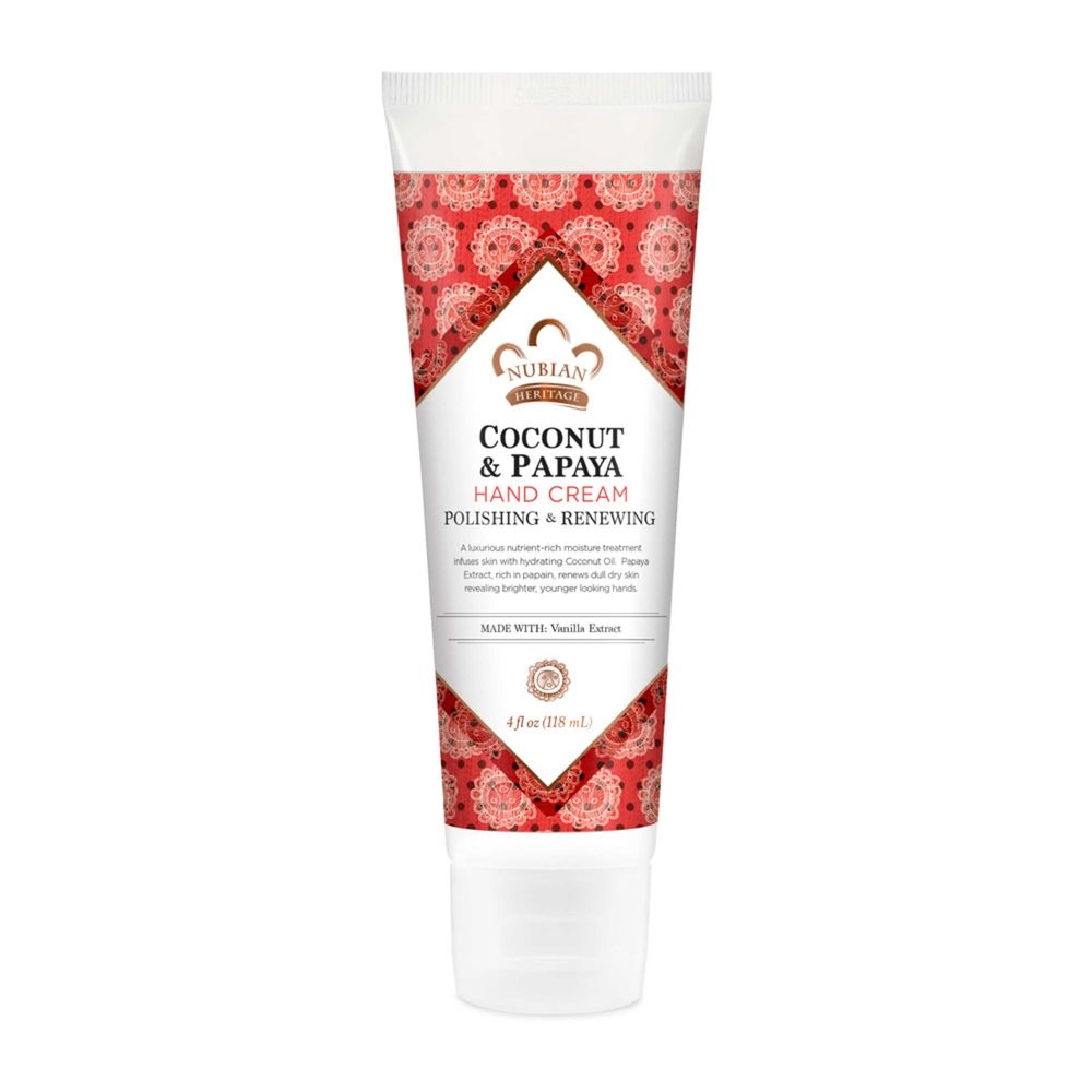 Nubian Heritage Coconut and Papaya Hand Cream, 4 Fluid Ounce -- 12 per case