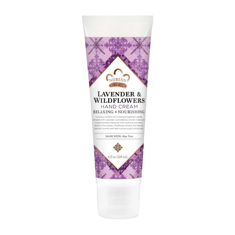 Nubian Heritage Lavender and Wildflowers Hand Cream, 4 Ounce -- 12 per case