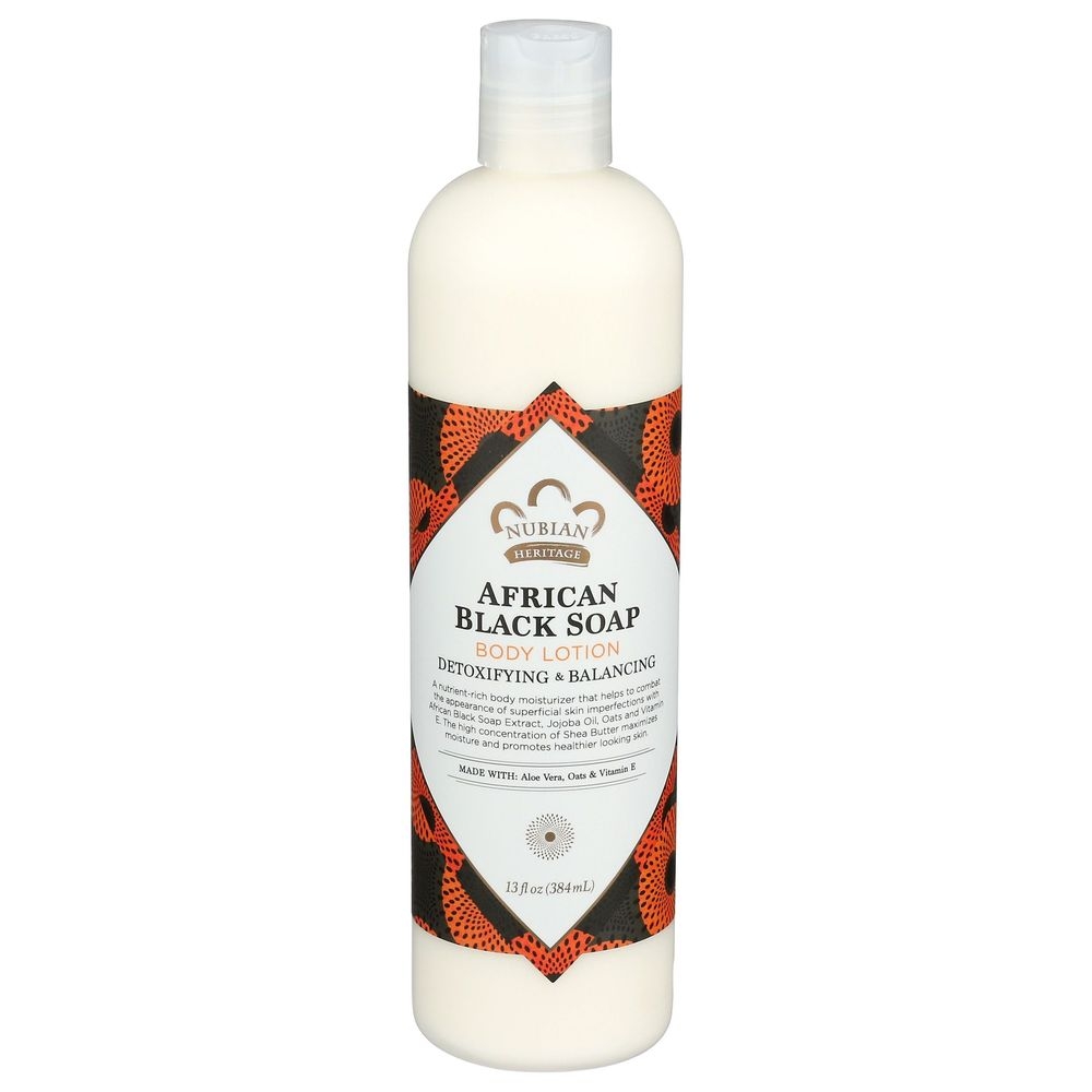 Nubian Heritage African Black Soap Body Lotion, 13 Fluid Ounce -- 3 per case