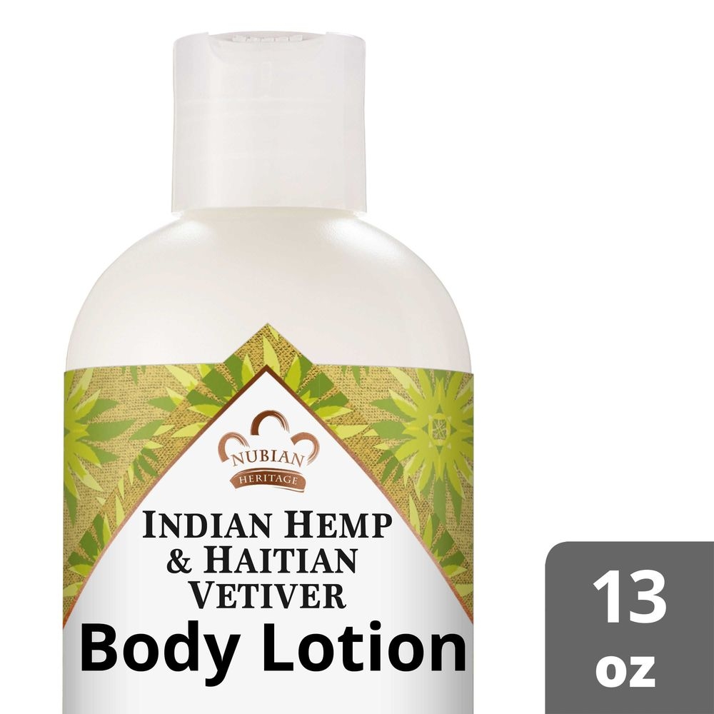 Nubian Heritage Indian Hemp and Haitian Vetiver Body Lotion, 13 Ounce -- 12 per case