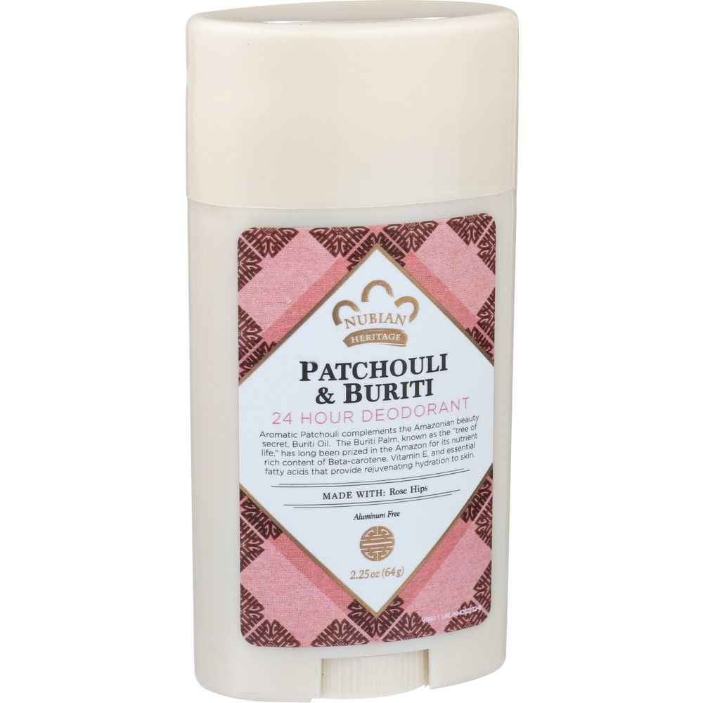 Nubian Heritage Patchouli and Buriti Deodorant, 2.25 Ounce -- 3 per case