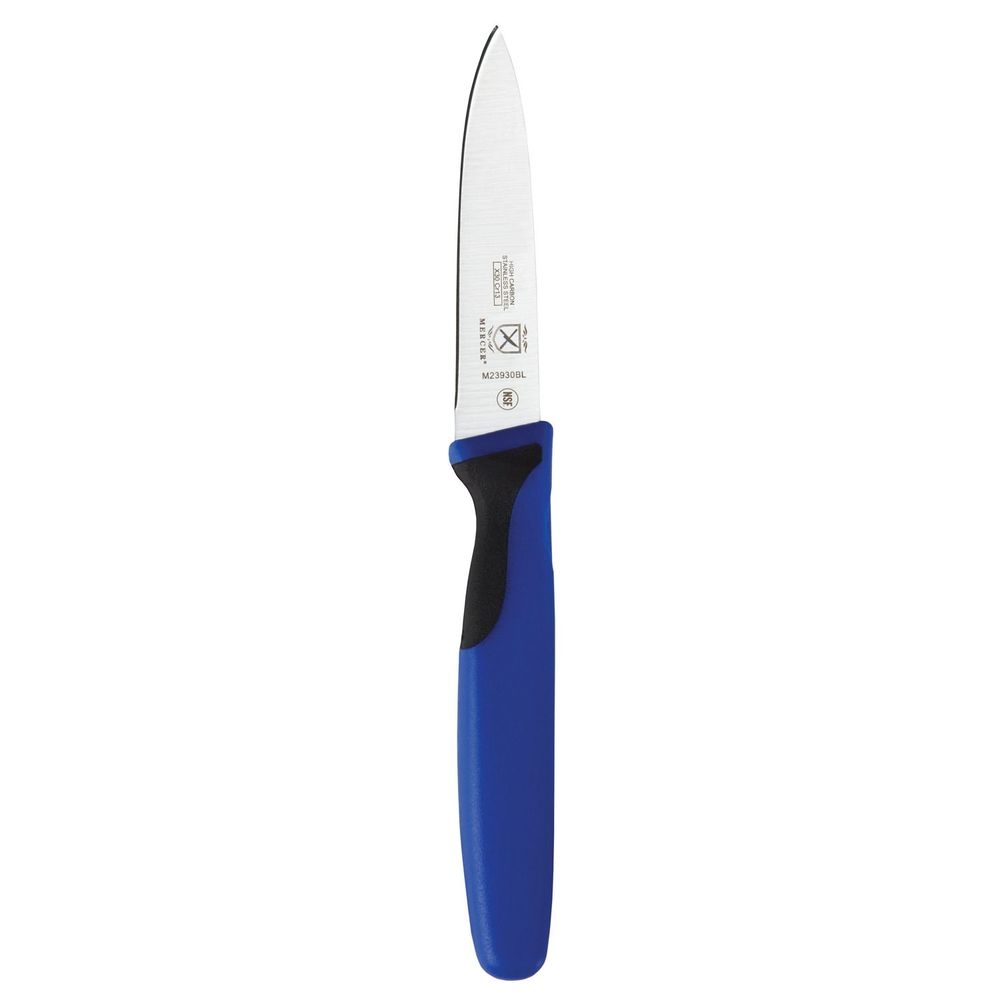 Mercer Culinary Millennia Slim Paring Knife with Blue Handle, 3 inch