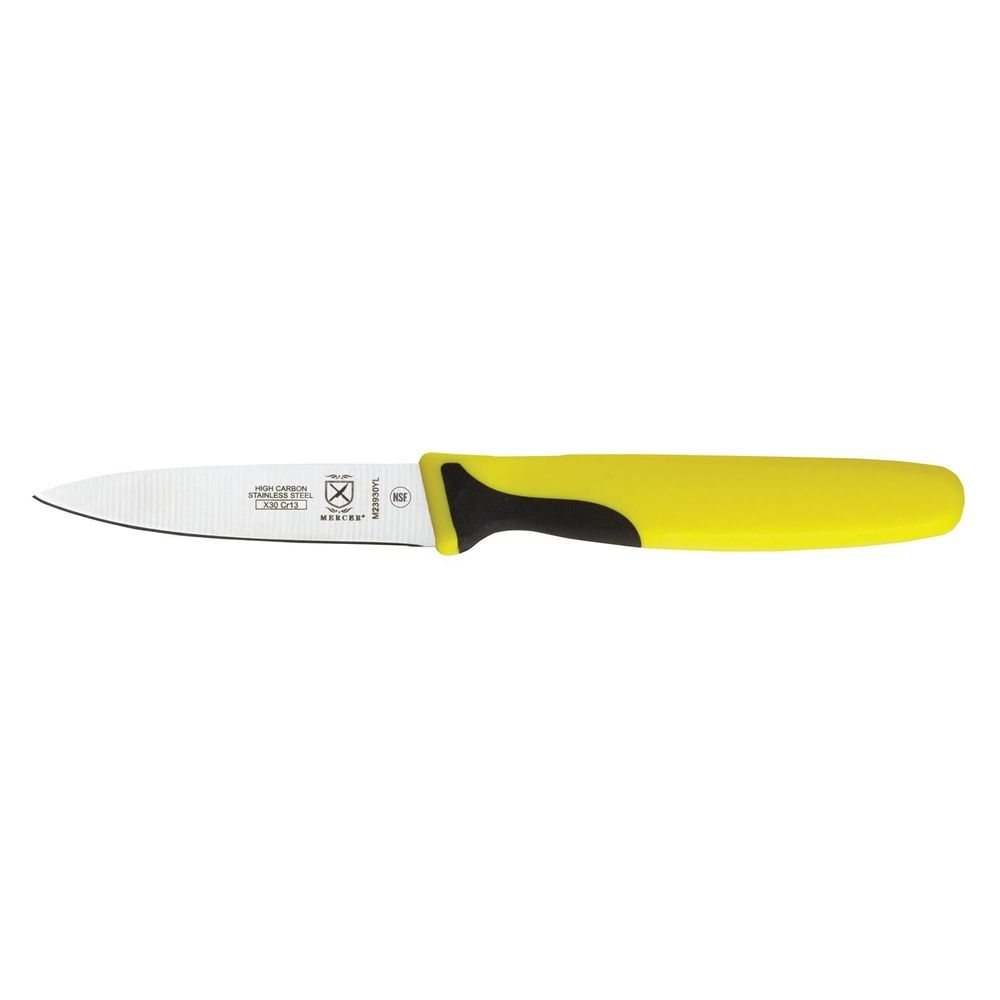 Mercer Culinary Millennia Slim Paring Knife with Yellow Handle, 3 inch