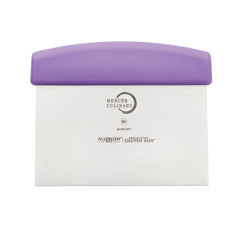 Mercer Culinary Millennia Bench Scraper with Purple Handle, 6 x 3 inch