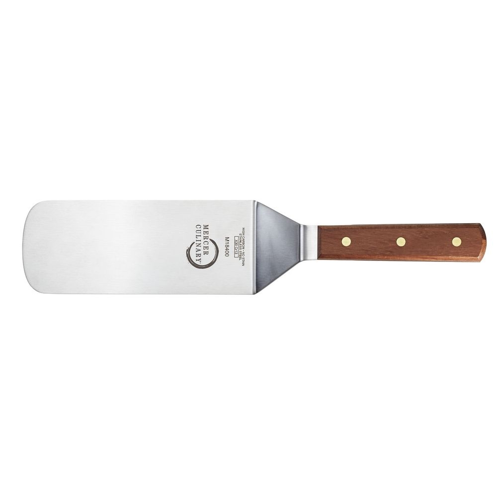 Mercer Culinary Praxis Brown Rosewood Handle Turner, 8 x 3 inch