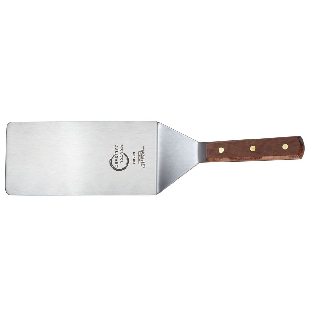 Mercer Culinary Praxis Brown Rosewood Handle Heavy Duty Turner, 8 x 4 inch