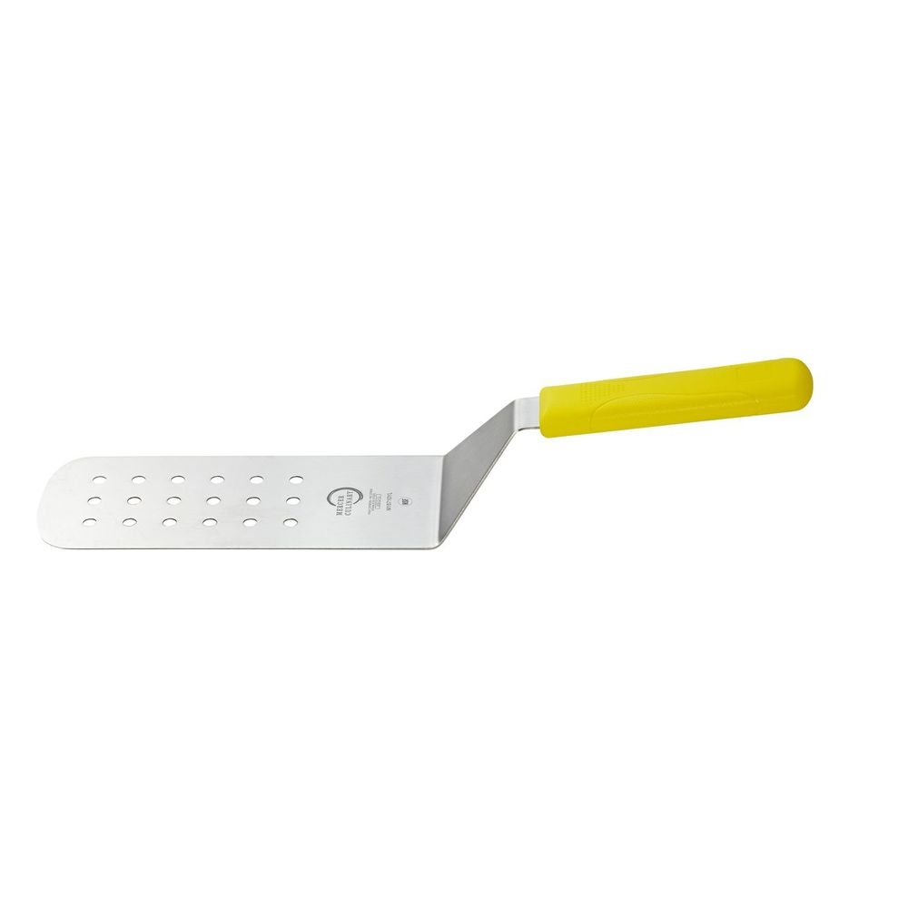 Mercer Culinary Millennia Perforated Turner with Yellow Handle, 8 x 3 inch