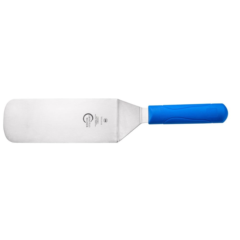 Mercer Culinary Millennia Turner with Blue Handle, 8 x 3 inch