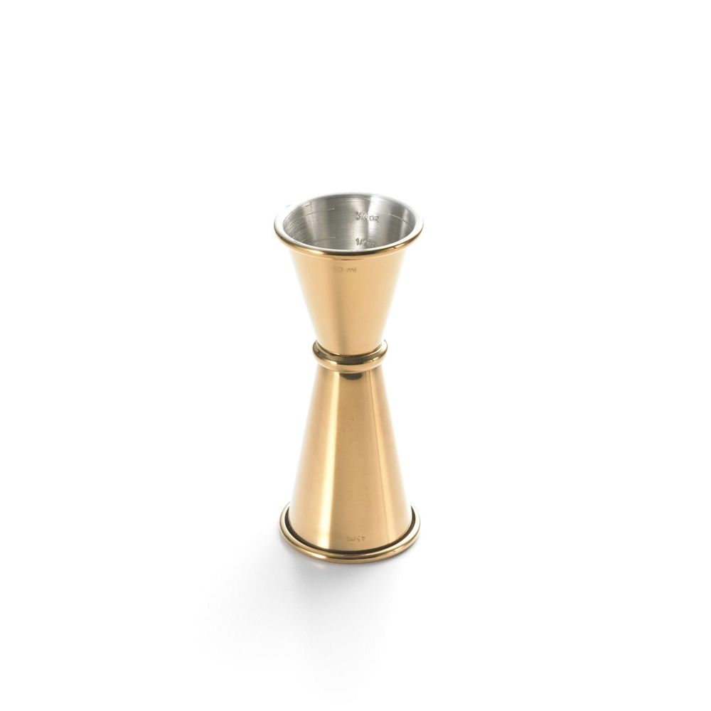 Barfly Gold Plated Japanese Style Jigger, 1 x 1 1/2 Ounce