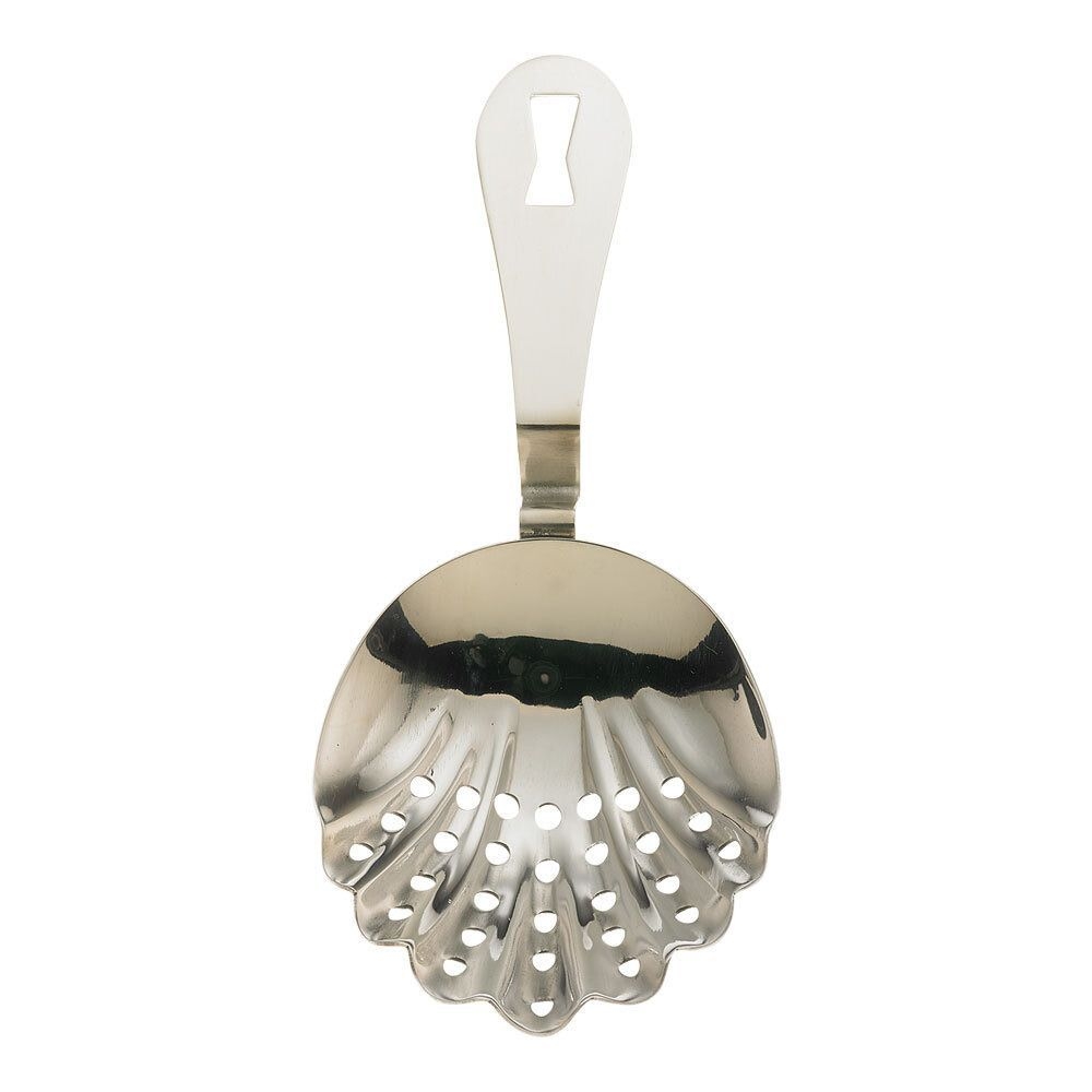 Barfly Stainless Steel Scalloped Julep Strainer, 7 inch Overall Length