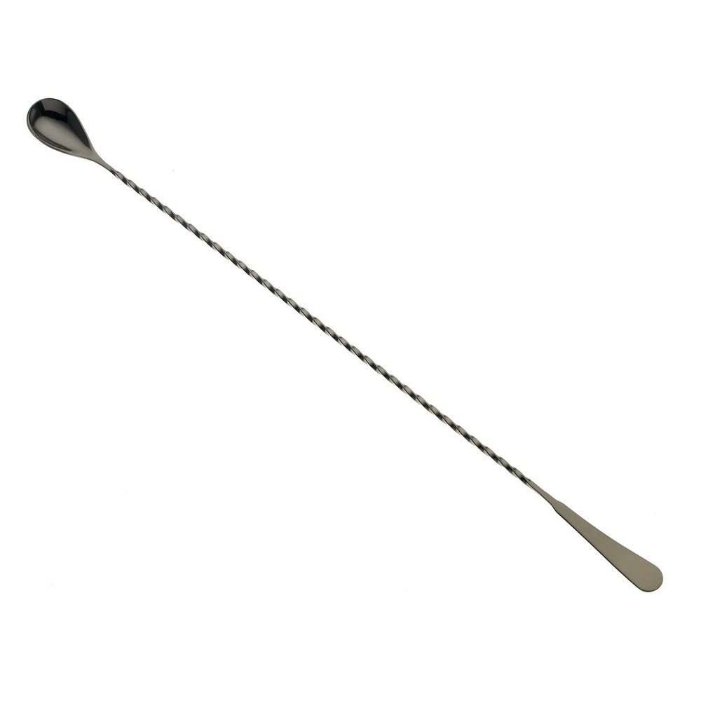 Barfly Gun Metal Black Japanese Style Standard Bar Spoon, 17 1/8 inch