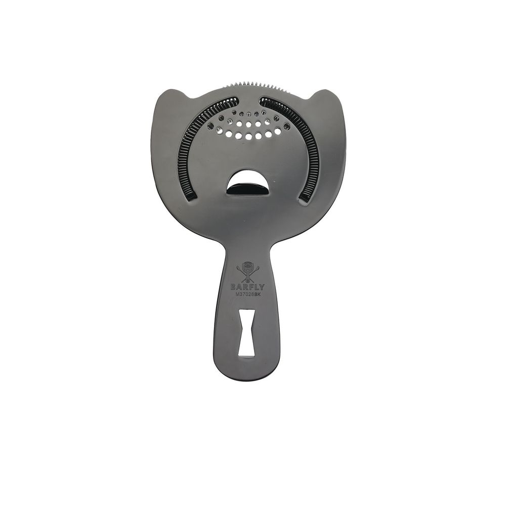 Barfly Gun Metal Black Heavy Duty Spring Bar Strainer, 6 inch Overall Length