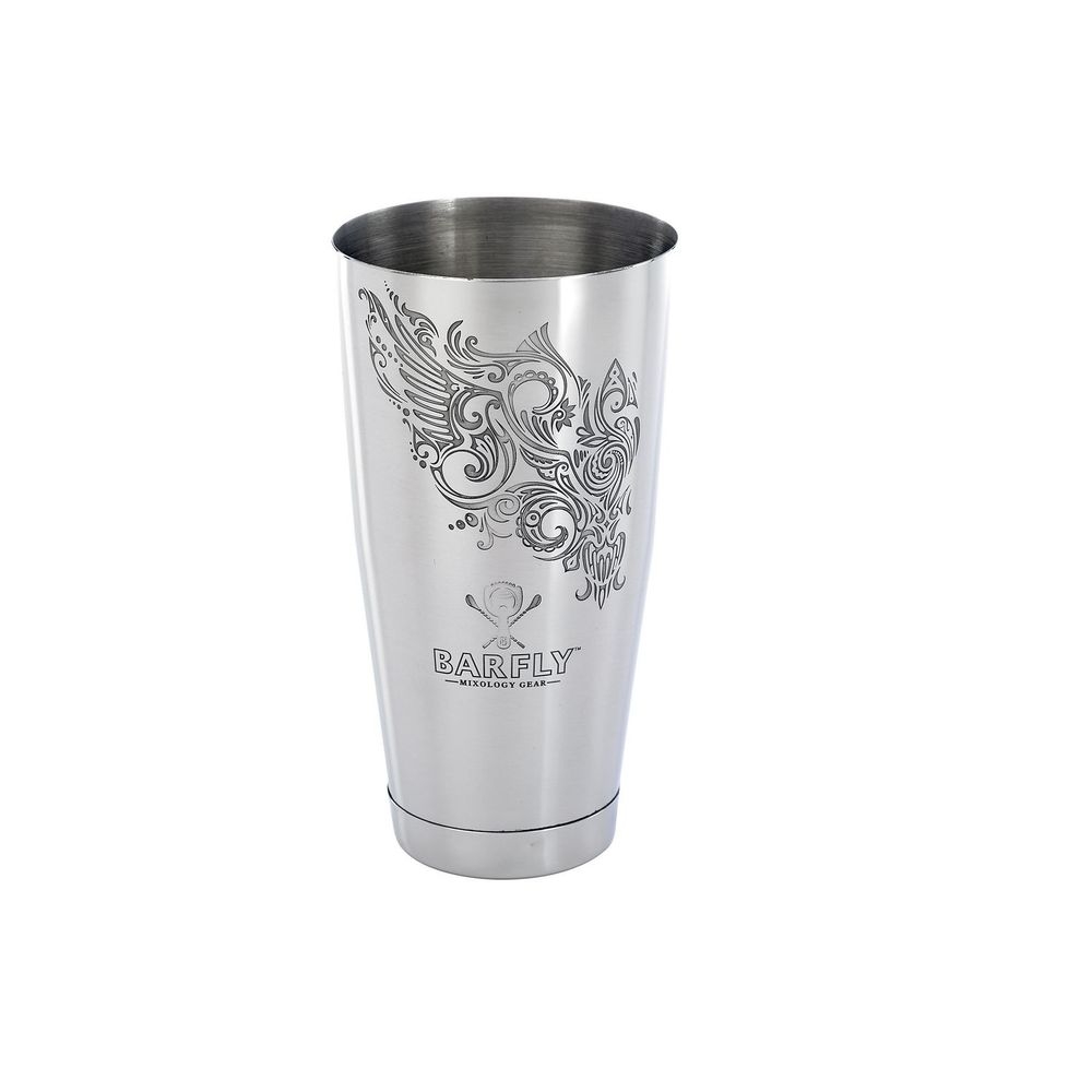 Barfly Stainless Steel Large Logo Etch Cocktail Tin, 28 Ounce