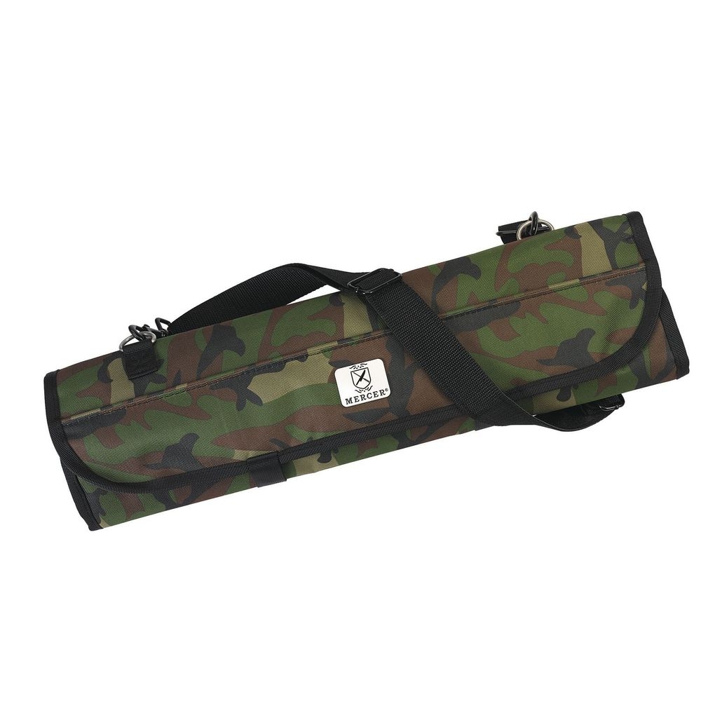 Mercer Culinary Camouflage 7-Pocket Knife Roll Storage Bag