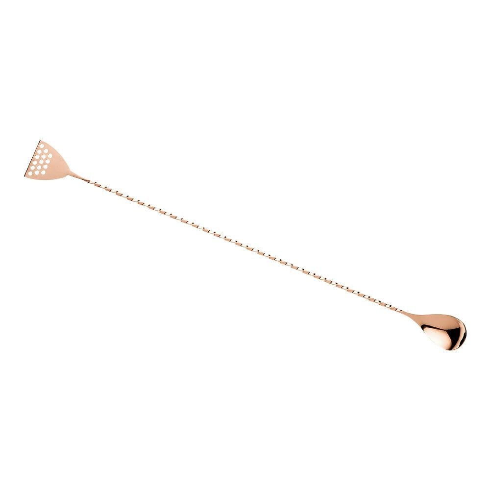 Barfly Copper Plated Bar Spoon with Strainer End, 15 3/4 inch