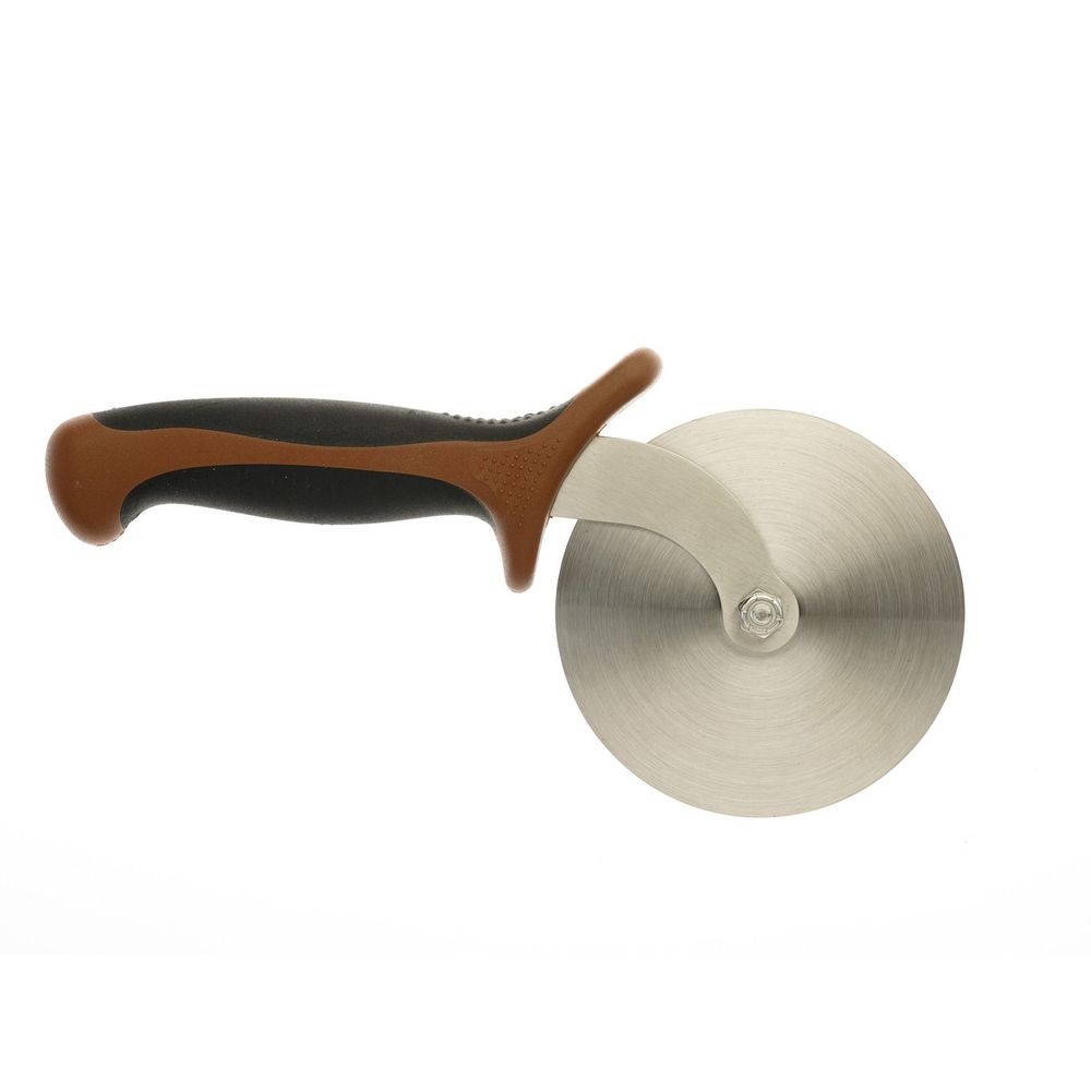 Mercer Culinary Millennia Pizza Cutter with Brown Handle, 4 inch Wheel